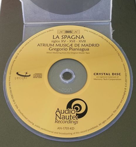 La Spagna - Gregorio Paniagua XV-XVI-XVII Centuries : Atrium Musica De Madrid - Crystal Disc CD